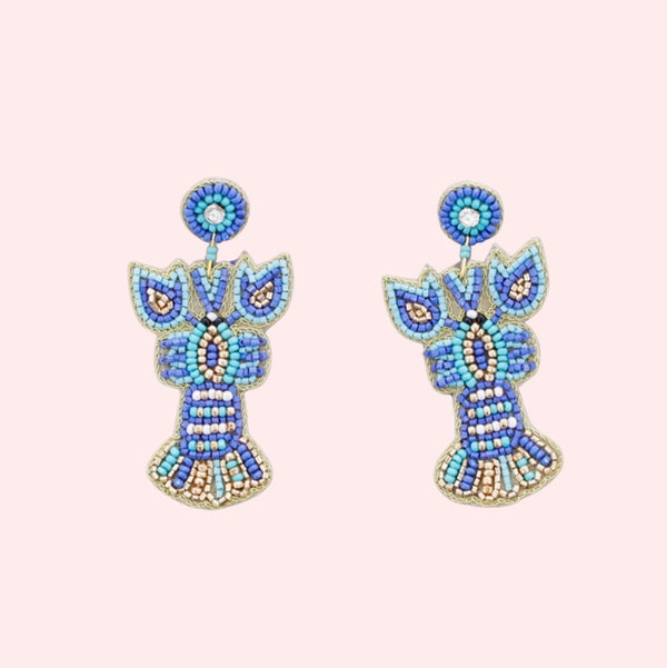 Amara Statement Earrings Blue