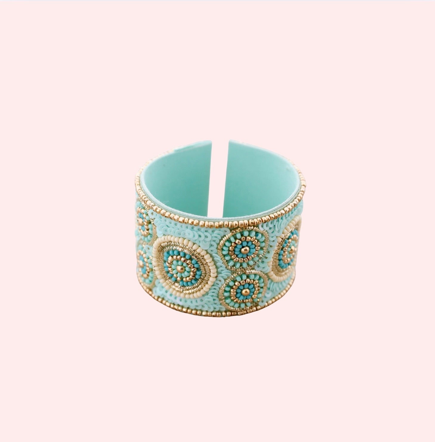 Indira Statement Bangle Lagoon Blue