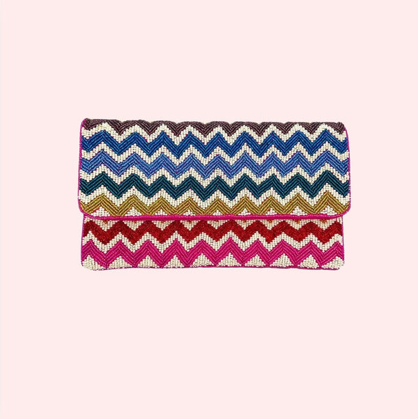 Chevron Tide Clutch
