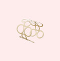 Adjustable Filigree Metal Bangle Gold