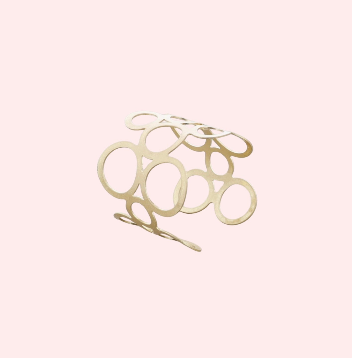 Adjustable Filigree Metal Bangle Gold