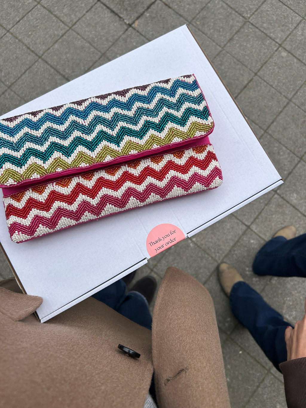 Chevron Tide Clutch
